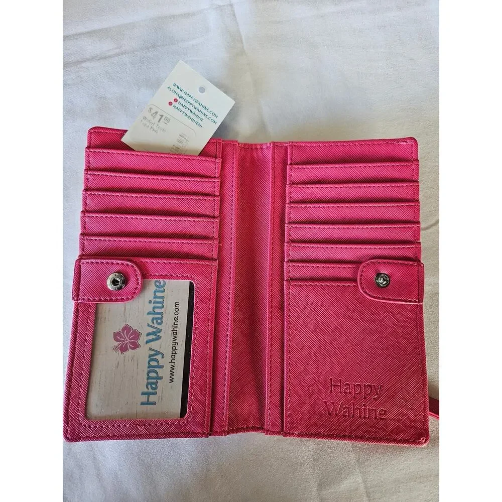 Happy Wahine brand large pouch and a matching wallet